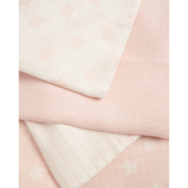 Mothercare Essential Muslins Pack Of 6 Pink 60cmx60cm