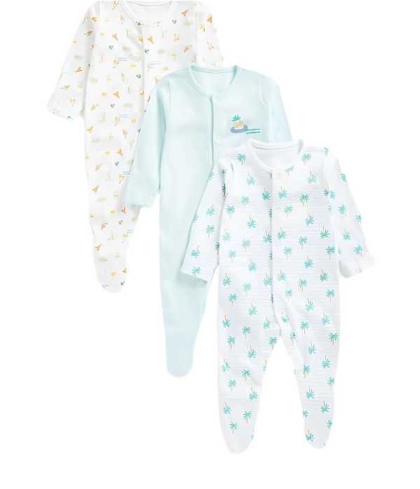 Mothercare Miami Full Sleeves Sleepsuits - Pack of 3