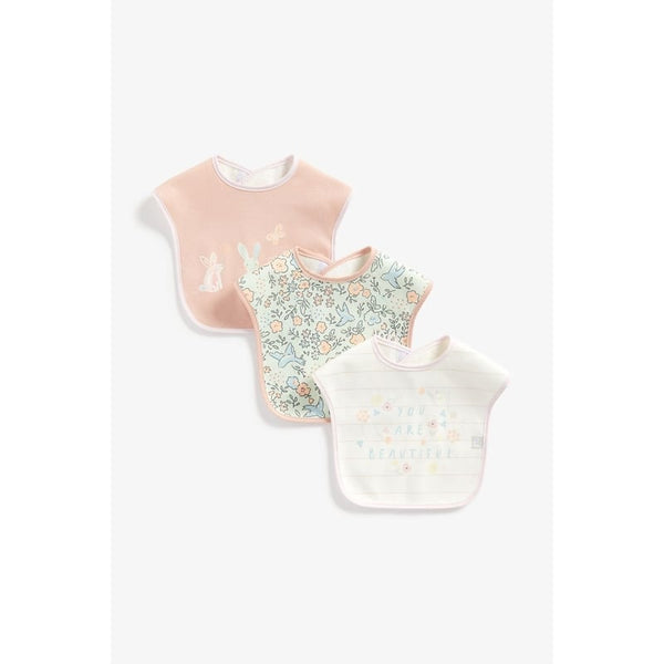 Mothercare Flutterby Toddler Bibs - 3 Pack