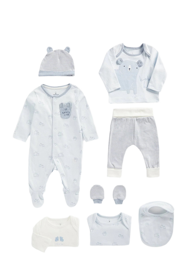 Mothercare Bear 8pc Set /Blue