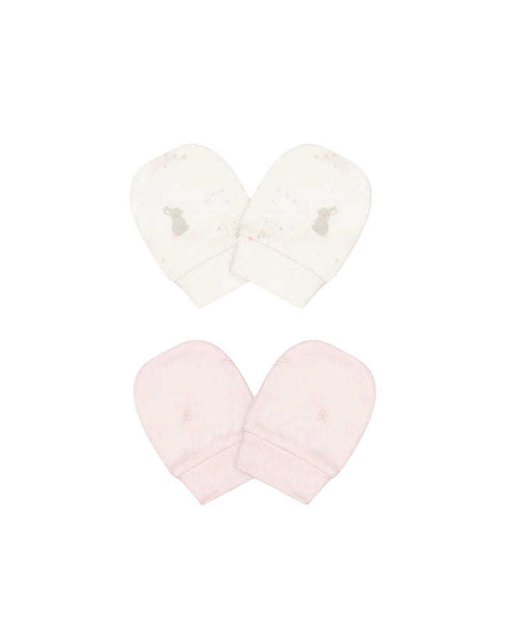 Mothercare Pack of 2 Printed Girl  Mittens