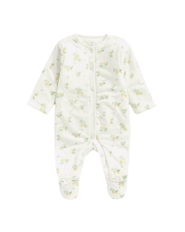 Mothercare Floral Print Sleepsuit with Snap-Button Closure 2.5 Tog