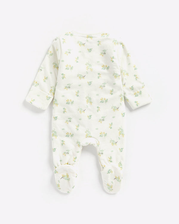 Mothercare Floral Print Sleepsuit with Snap-Button Closure 2.5 Tog