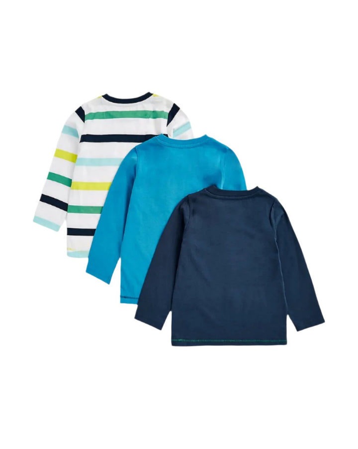 Mothercare 3 Pack Cotton Long Sleeve Boys shirt 