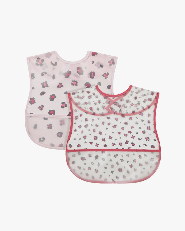 Mothercare Pack of 2 Leopard Toddler Crumb Catcher Bibs