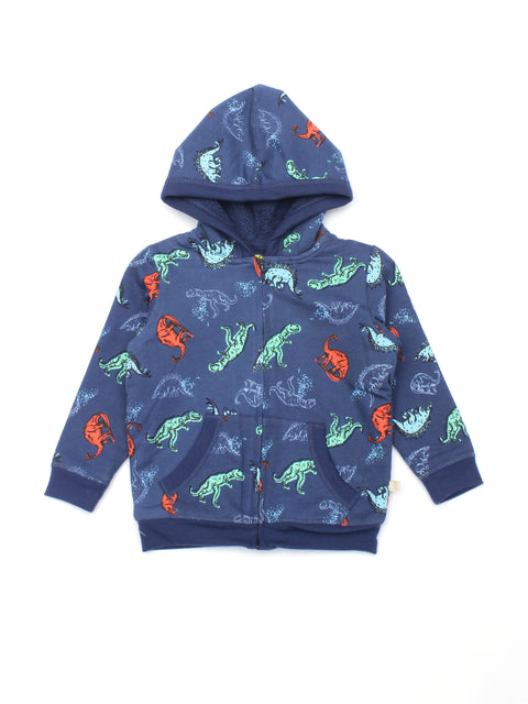 Childrens Place Navy Fleece From Inside Dino Jacket