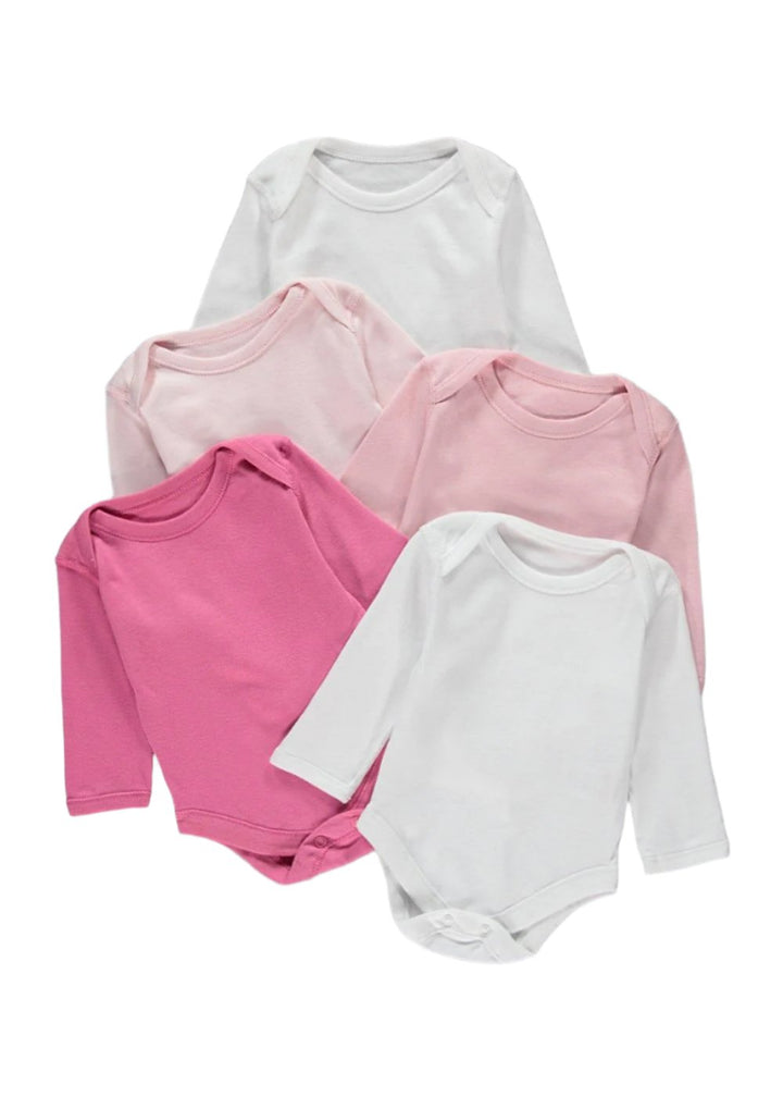 Matalan Uk Long Sleeve Bodysuit 5 Pack (9-12 months)