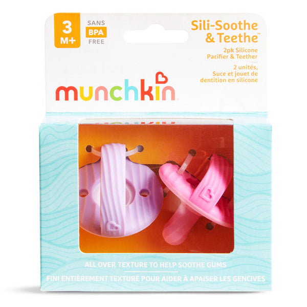 Munchkin Sili-Soothe & Teethe™ Silicone Pacifier & Teether 2 Pack