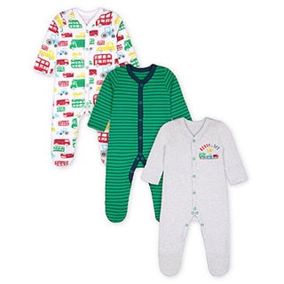 Mothercare Boy Let's Go Sleepsuit - Pack Of 3