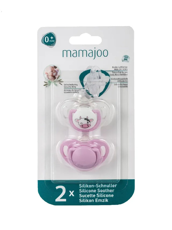 Mamajoo Silicone Orthodontic Cow Soother 2 Pack