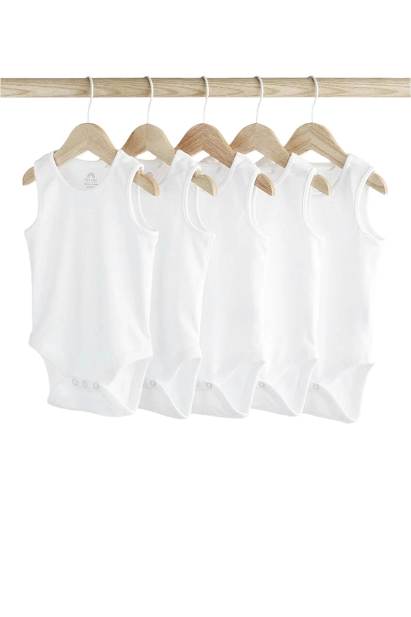 Next 5 Pack Sleeveless Bodysuit 100% Cotton