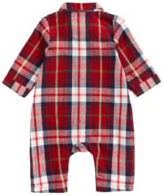 Mothercare Baby Boy Checked Woven All-In-One Pyjamas Sleepsuit