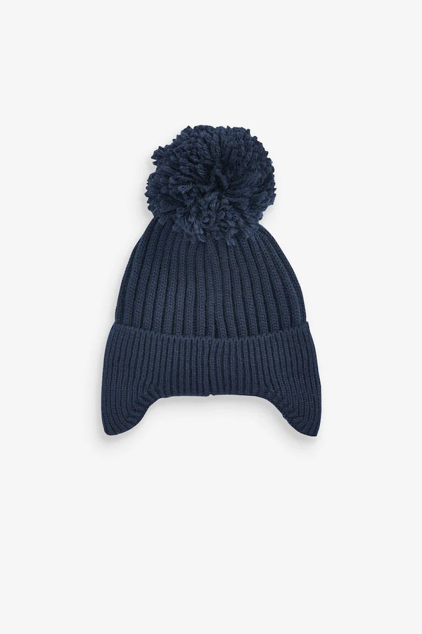 Next Navy Knitted Pom Hat