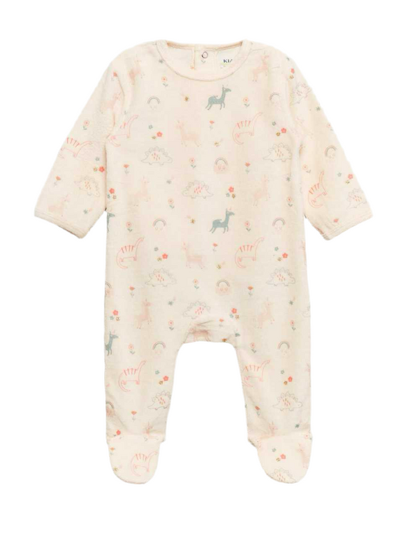 Kiabi France Dino Girl Sleepsuit Velour