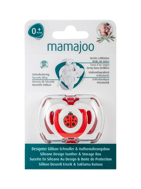 Mamajoo Silicone Orthodontic Lady Bug Soother 2 Pack