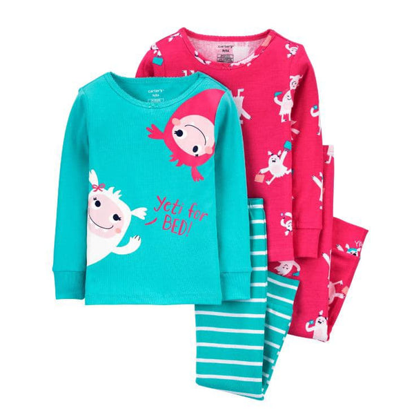 Original Carters 2 Pack Girl Pink Long Sleeve  Pyjama