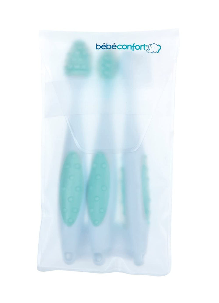 Bebe Confort Set of 3 Toothbrushes + Bag