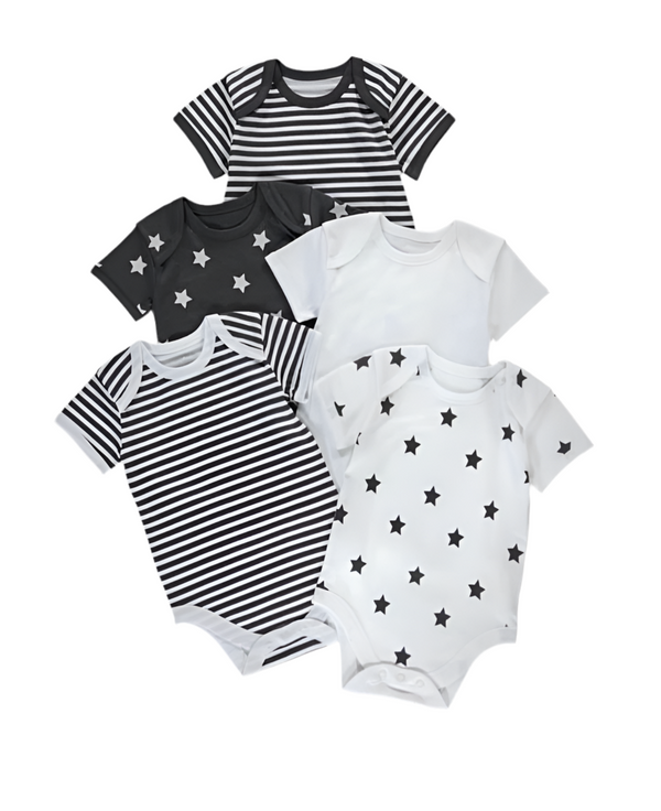 Matalan Uk Short Sleeve Bodysuit 100% Cotton