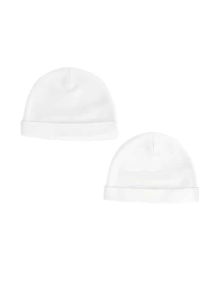 George White Baby Hat 2 Pack Cotton