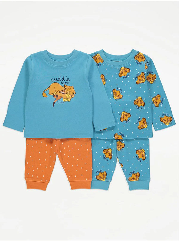 George Disney Simba Long Sleeve Pyjamas 2 Pack