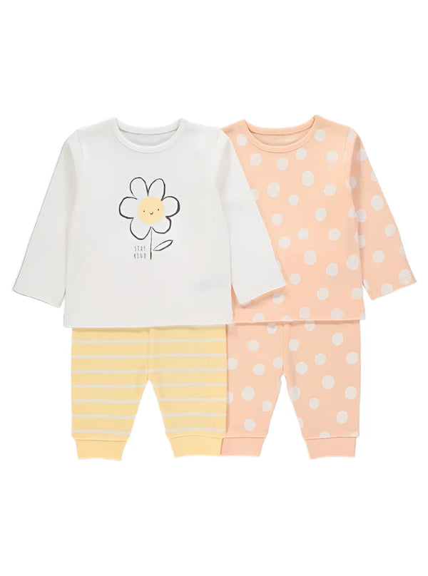 George Disney Stay Kind Long Sleeve Pyjamas 2 Pack (3-6 months)