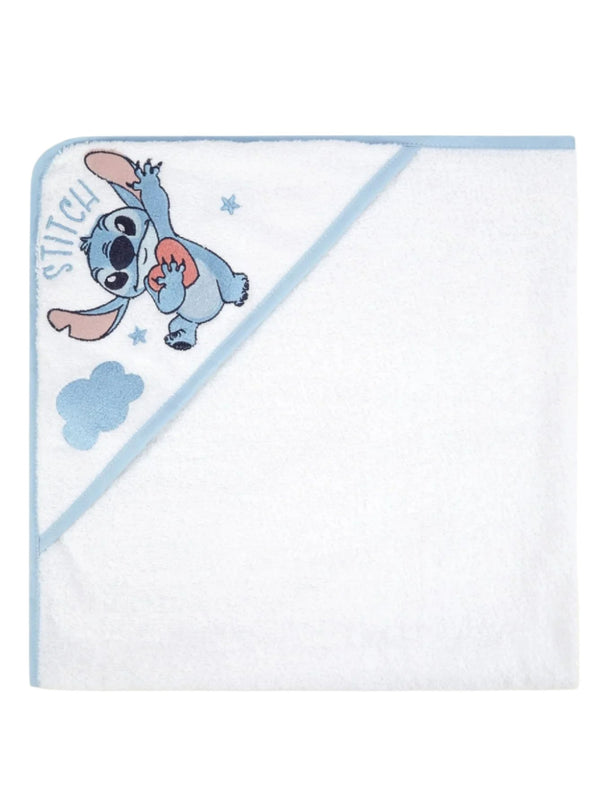 George Uk Disney Stitch Hooded Towel 100% Cotton 75x75cm