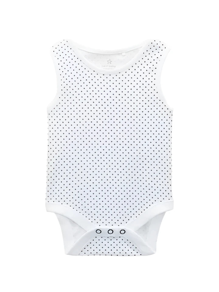 Next Uk 4 Pack Sleeveless Boy Bodysuit 100% Cotton