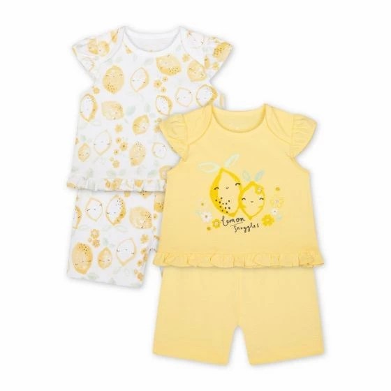 Mothercare Girls Half Sleeves Sweet Lemon