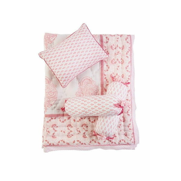 Malabar Baby Pink Bedding Set, 4 Piece