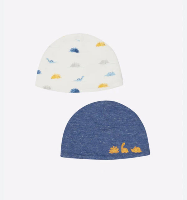 Mothercare UK Dino (2 Hats - 100% Cotton)