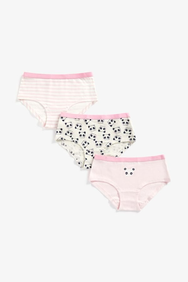 Mothercare Girls' Panda Hipster Brief - 3 Pack