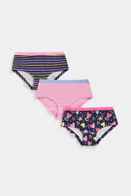 Mothercare Girls Hipster Brief - 3 Pack