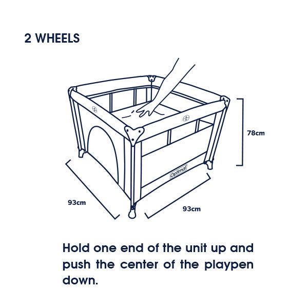 6 Optimal Baby Playpen (93×93 cm)