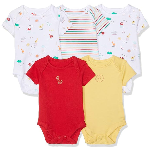 Mothercare Unisex Bright Bodysuits - 5 Pack