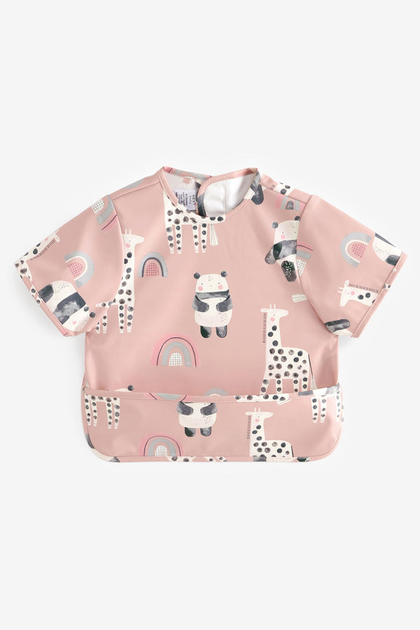 Next uk Pink Panda Short Sleeve Bib