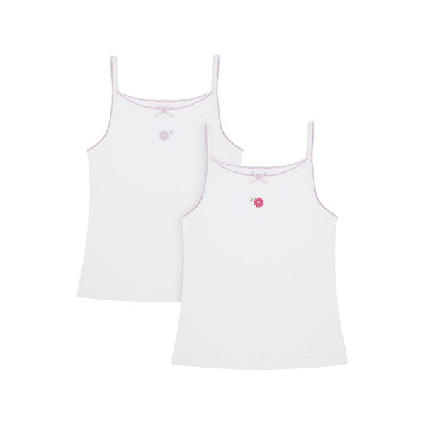 Mothercare Uk 2 Flower Pack Cami Vests