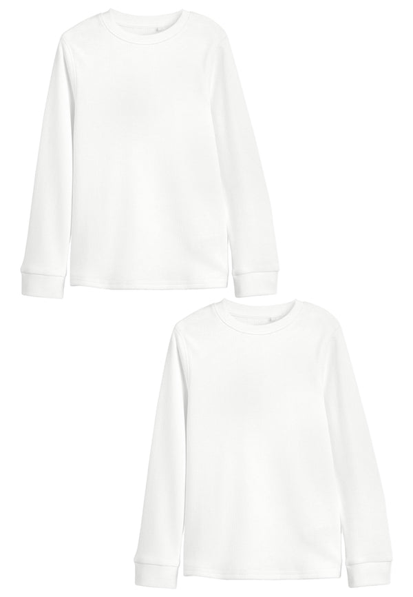 Next Uk Thermal 2 Pack Long sleeve White Top