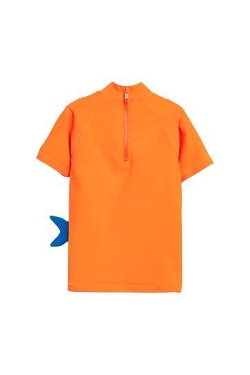  Next Boys Orange Shark 2 Piece Rash Vest And Shorts Set