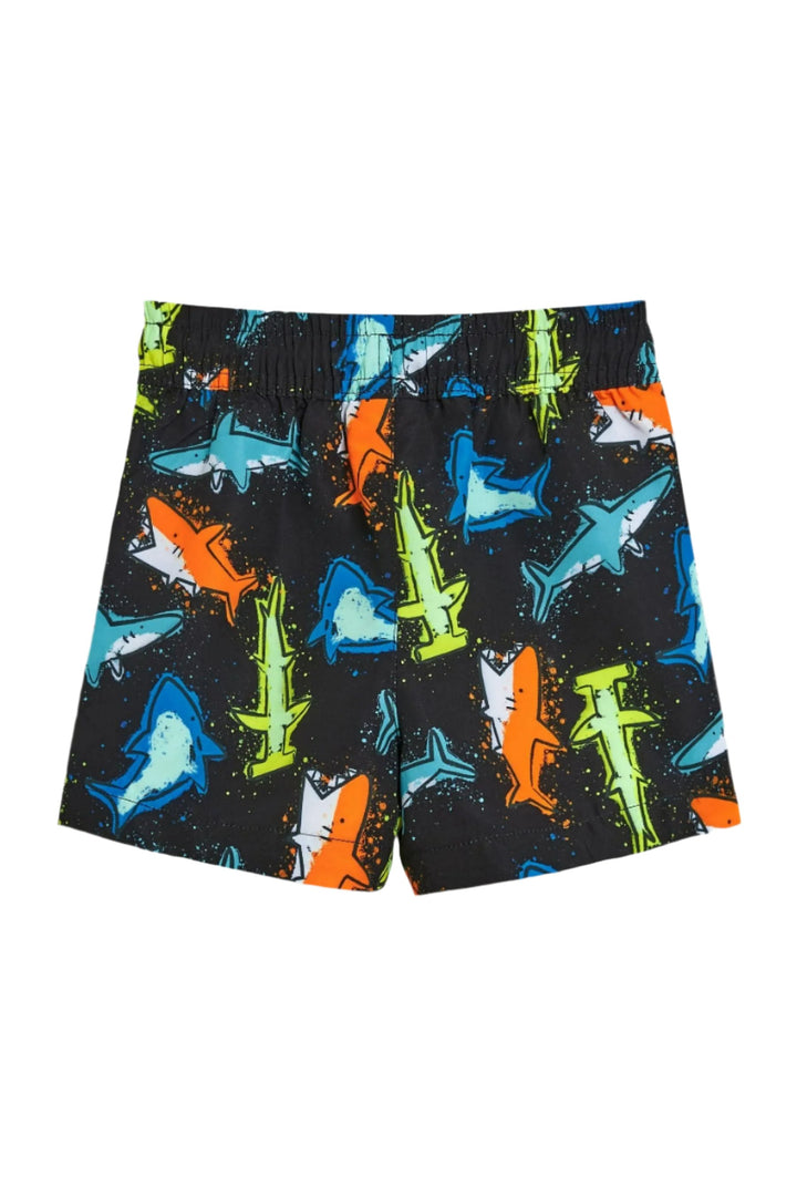  Next Boys Orange Shark 2 Piece Rash Vest And Shorts Set