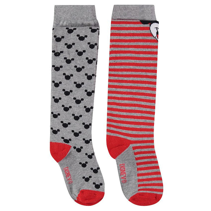 Orchestra France 2 Pack High Mickey And Minnie Girls Socks 