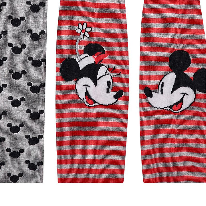 Orchestra France 2 Pack High Mickey And Minnie Girls Socks 