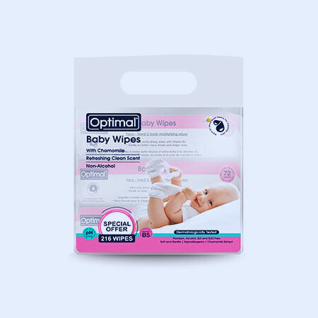 B4 Optimal Baby Wipes Pack Of 3