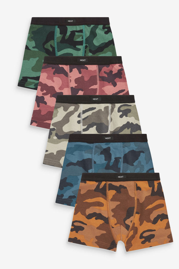 Next Camouflage Print Soft Waistband Trunks 5 Pack