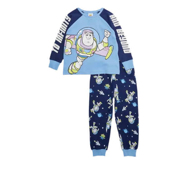 Matalan Uk Disney Buzz Lightyear Cotton Long-sleeved Pyjama Pants 100% Cotton