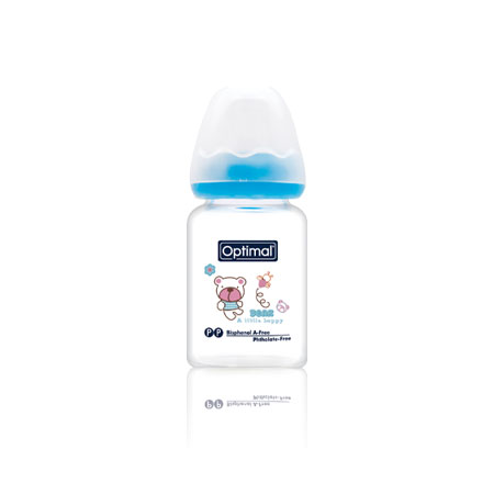 Blue Optimal Glass Feeding bottle 60 ML