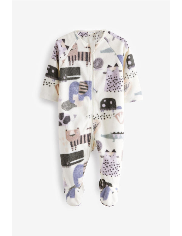 Next Fleece Animal Sleepsuit