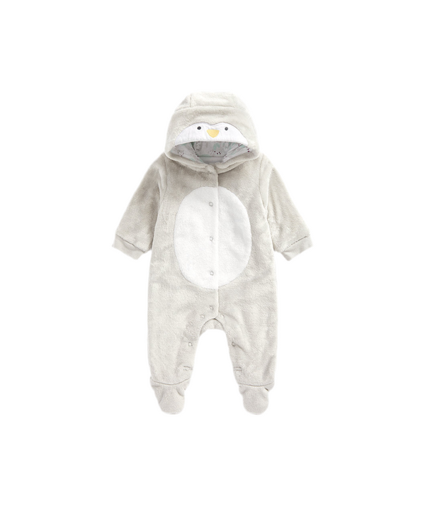 Mothercare Sleepsuit Fleece Grey Penguin