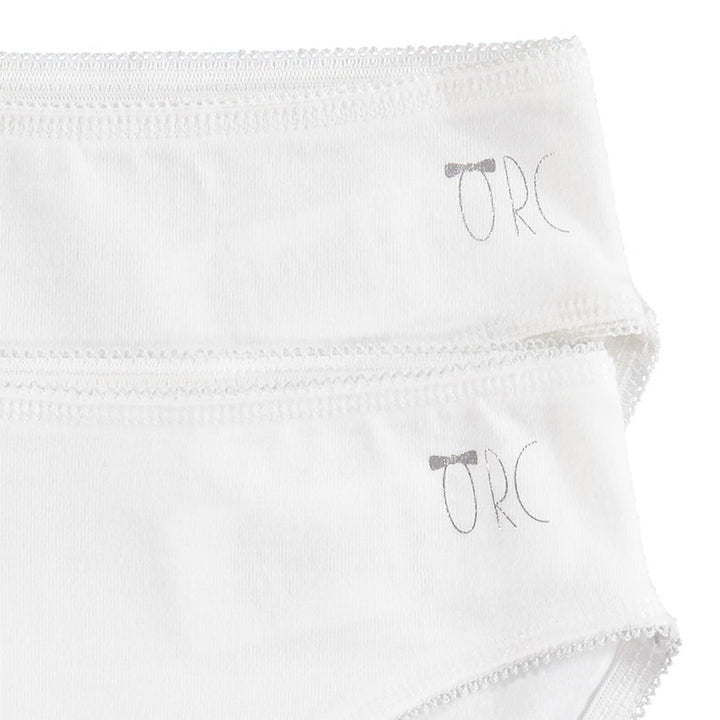 Orchestra 2 Pack White Girls Brief 100%