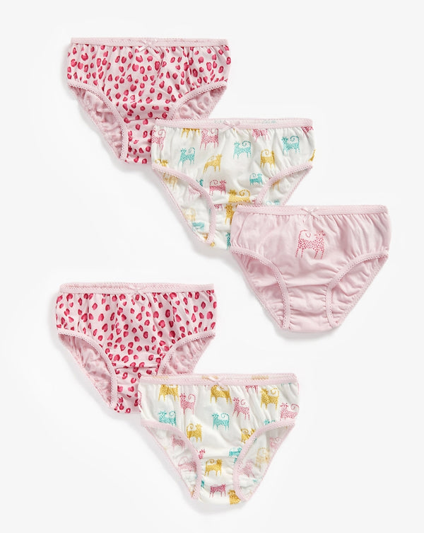 Mothercare Girls Briefs - Leopard Partern 5 Pack