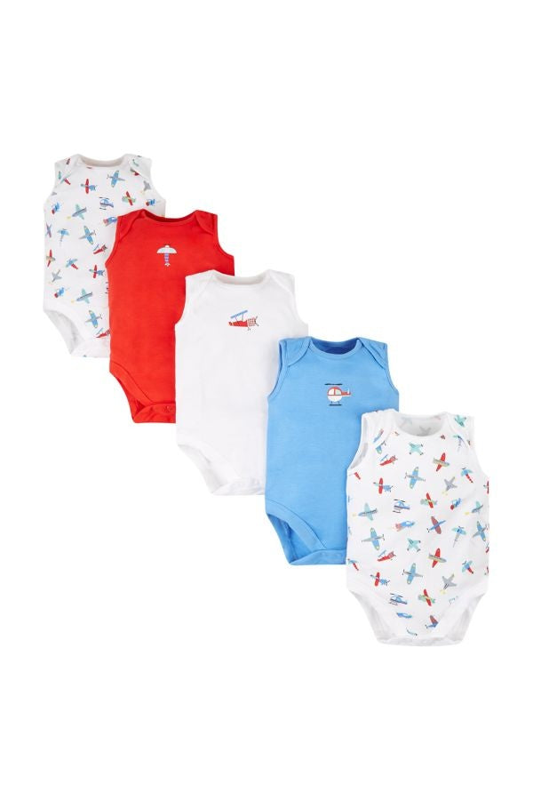 Boys Plane Sleeveless Bodysuit